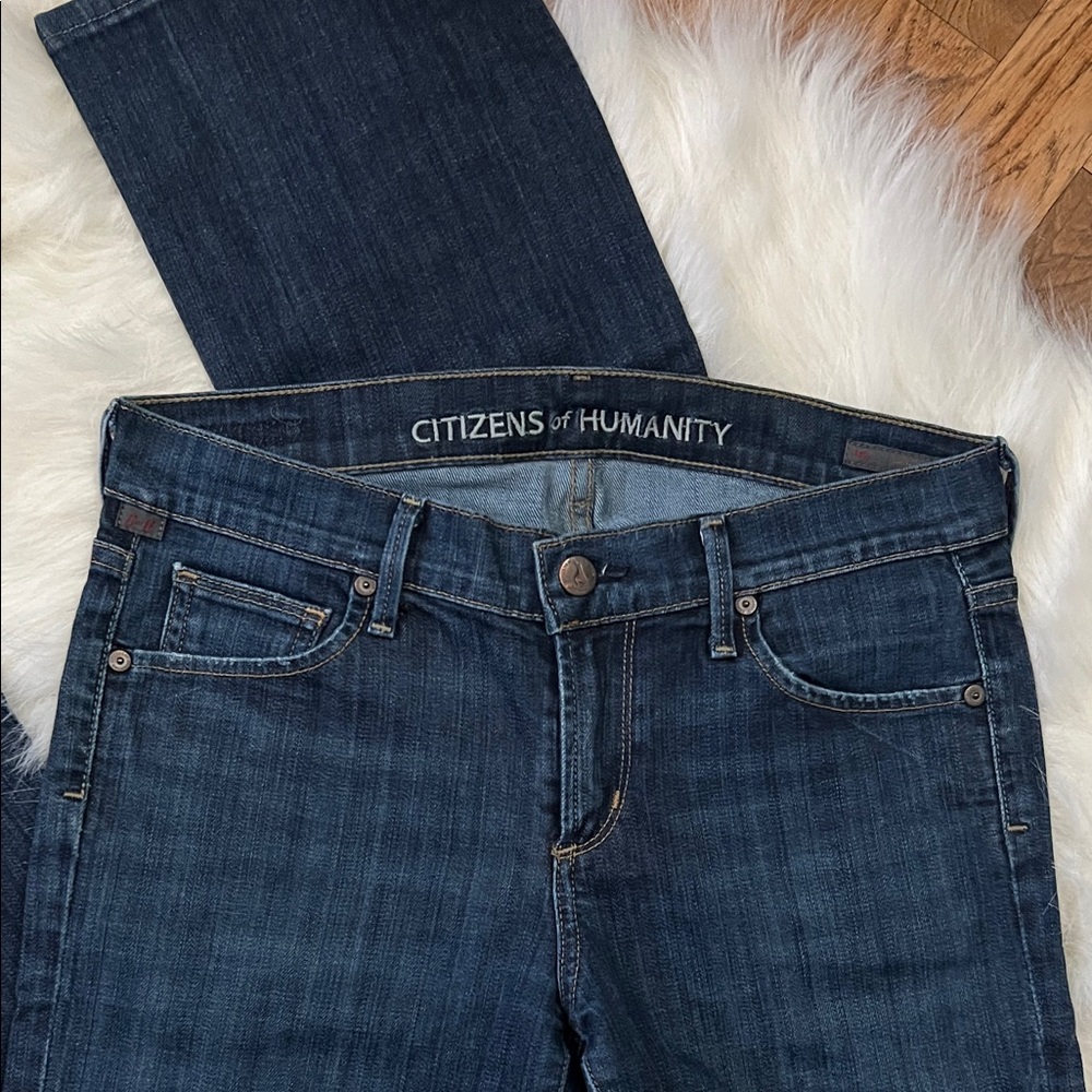 Citizens of Humanity Dark Blue Straight Leg Jeans